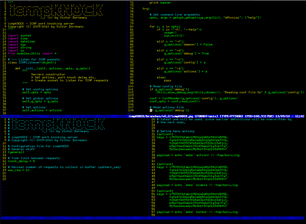 icmpknock actions