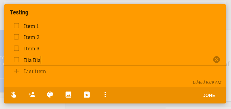 Google Keep - New Task